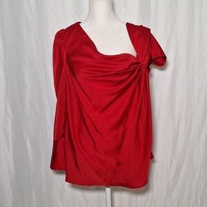🍁7 avenue Red Color Your Life Top Size Medium NWT